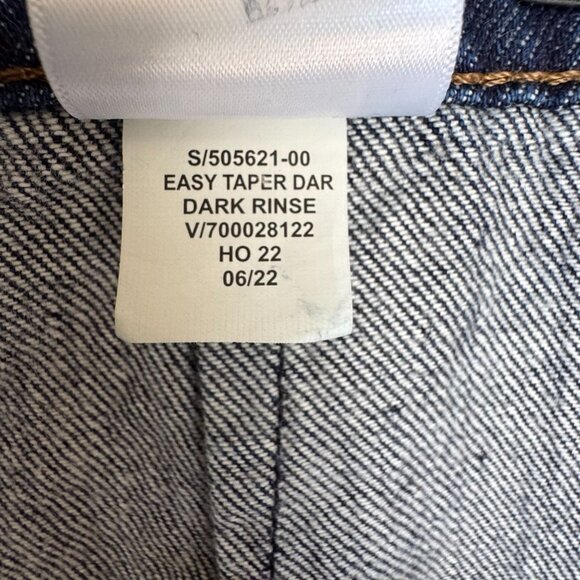 Banana Republic Premium Denim High Rise Relaxed Tapered Dark Blue Jeans Size 31 - Picture 16 of 16